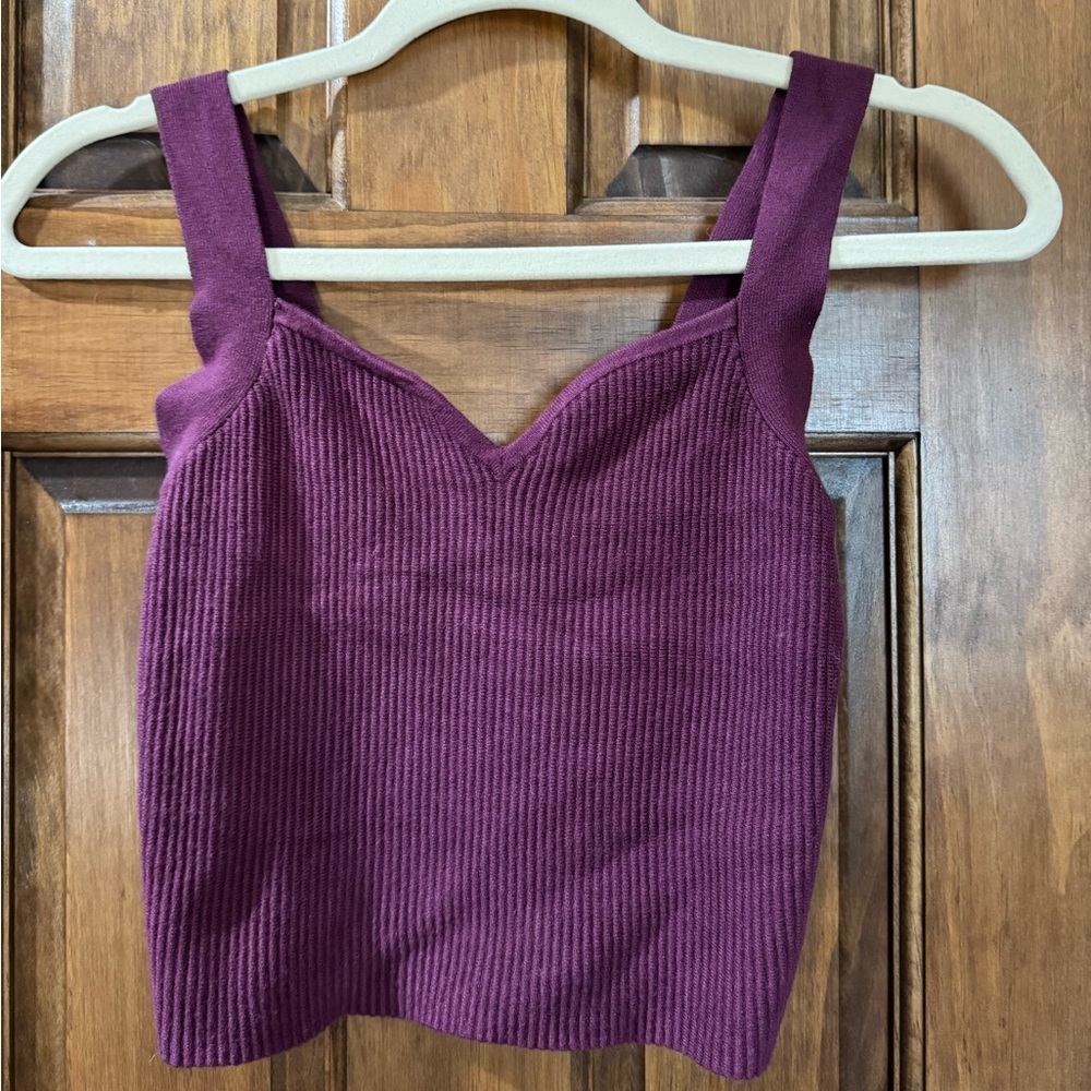 Abercrombie Purple Ribbed Tank Top